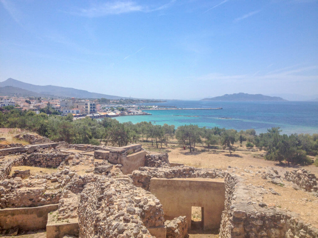 View from Koloni archaeological site - things to do in Aegina