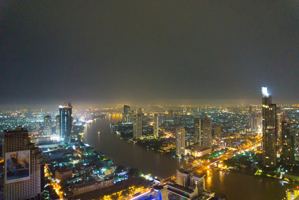 view from Sky Bar - Bangkok 4 days itinerary for 1st timers