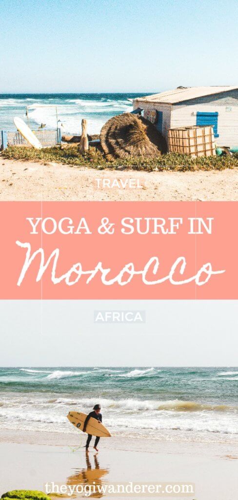 Surfing and practicing yoga in Morocco. Check out what it's like doing a surf and yoga camp in the small Berber village of Tamraght, in Taghazout bay, near Agadir. Besides catching waves, my experience included great beaches, delicious food, a traditional souk, beautiful Moroccan music, and much more. #Taghazout #Morocco #SurfMorocco #Surfing #Yoga