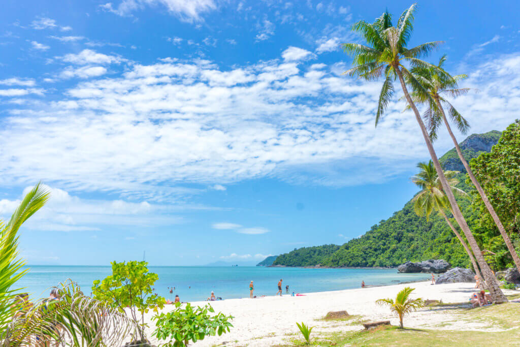 beach at Koh Wua Talap - ang thong marine park tour