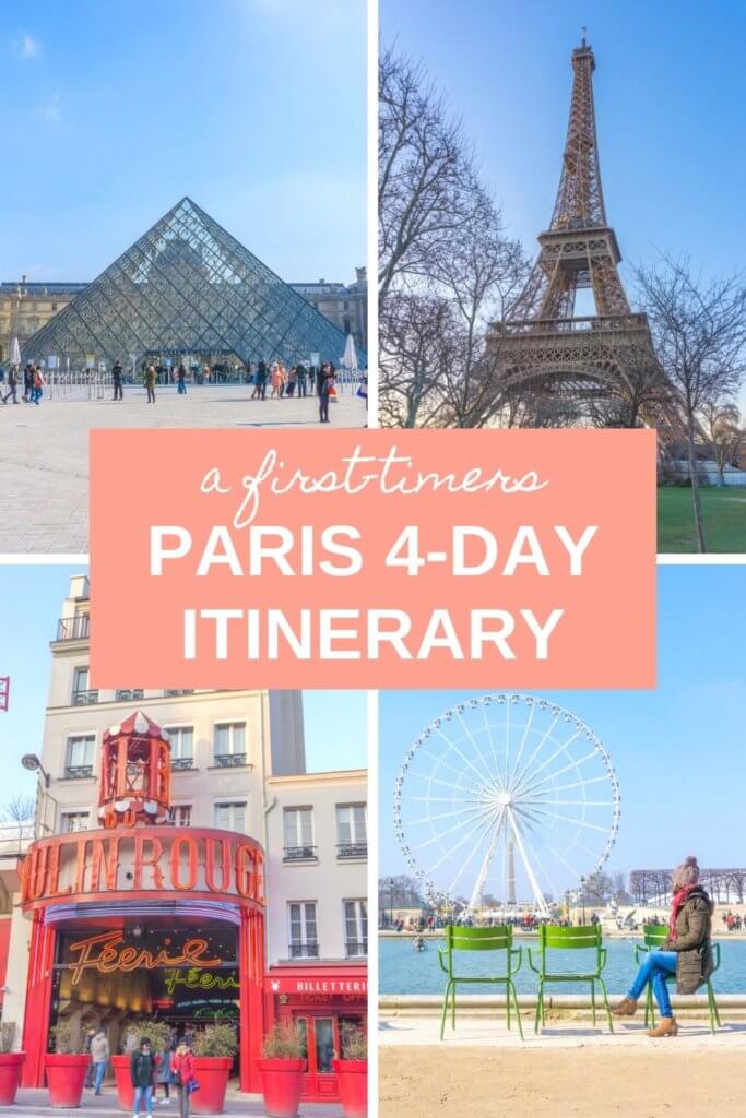 The ultimate Paris 4 day travel itinerary for first-timers. The best things to do in Paris, France, including Eiffel Tower, Louvre, Montmartre, Sacre Coeur, Notre Dame, and much more. #Paris #Paristravel #France #Europe