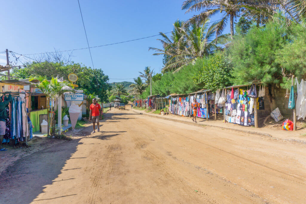 stalls in Ponta do Ouro, Mozambique