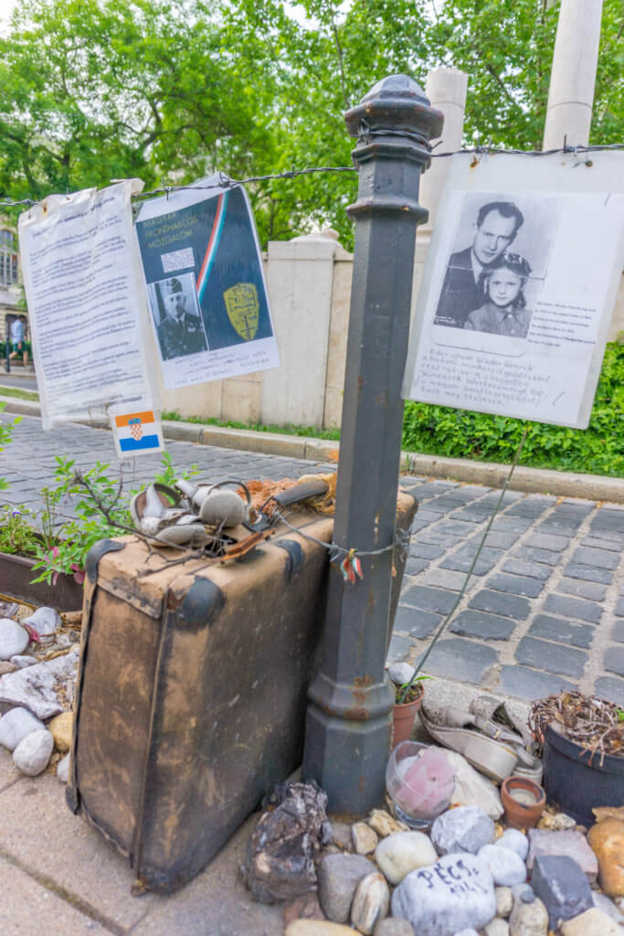 What to see in Budapest in 4 days - personal objects in front of the Antifascist Monument