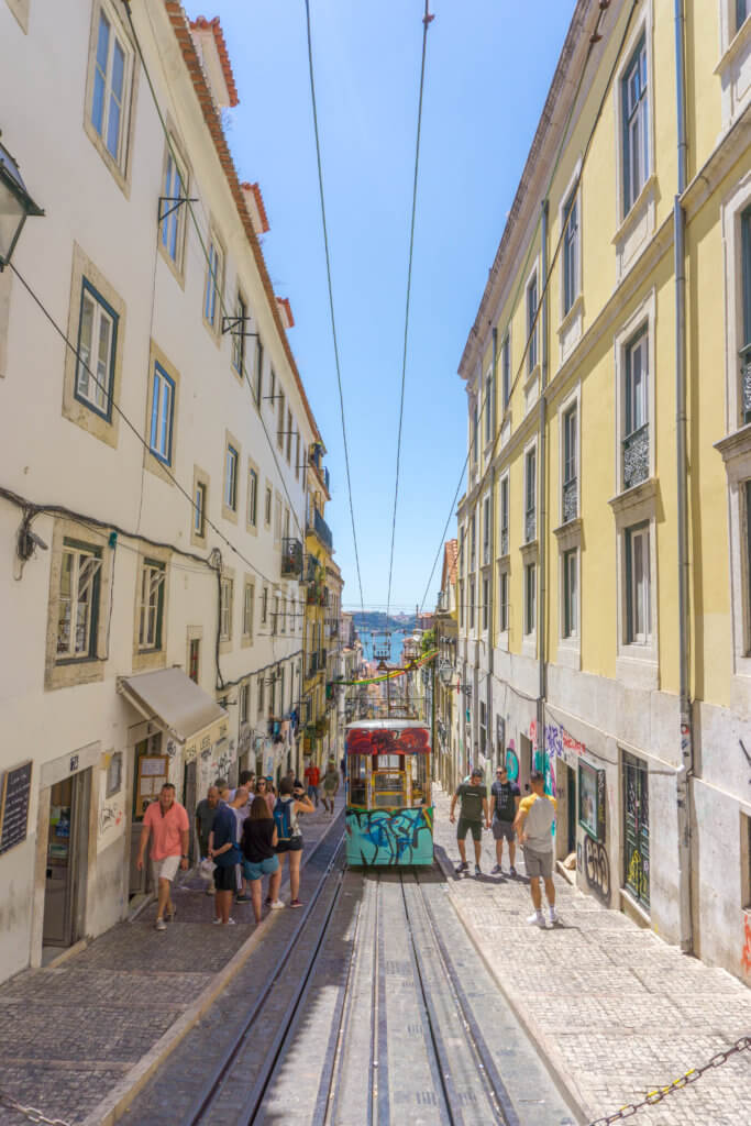 Bica Funicular, Lisbon | 2 weeks in Portugal itinerary