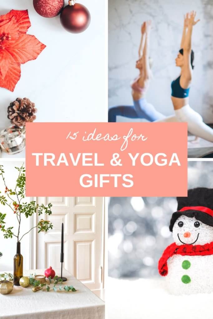 15 gift ideas for travel and yoga lovers. The best gifts for travelers and yogis to help you surprise the traveling yogi on your Christmas list. #giftguide #Christmasgifts #travelgifts #yogagifts