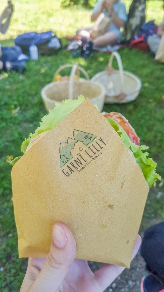 Garni Lilly packed lunch - 1 week Dolomites itinerary