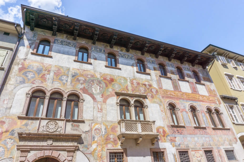 One of Trento's painted façades - what to do in Trento 