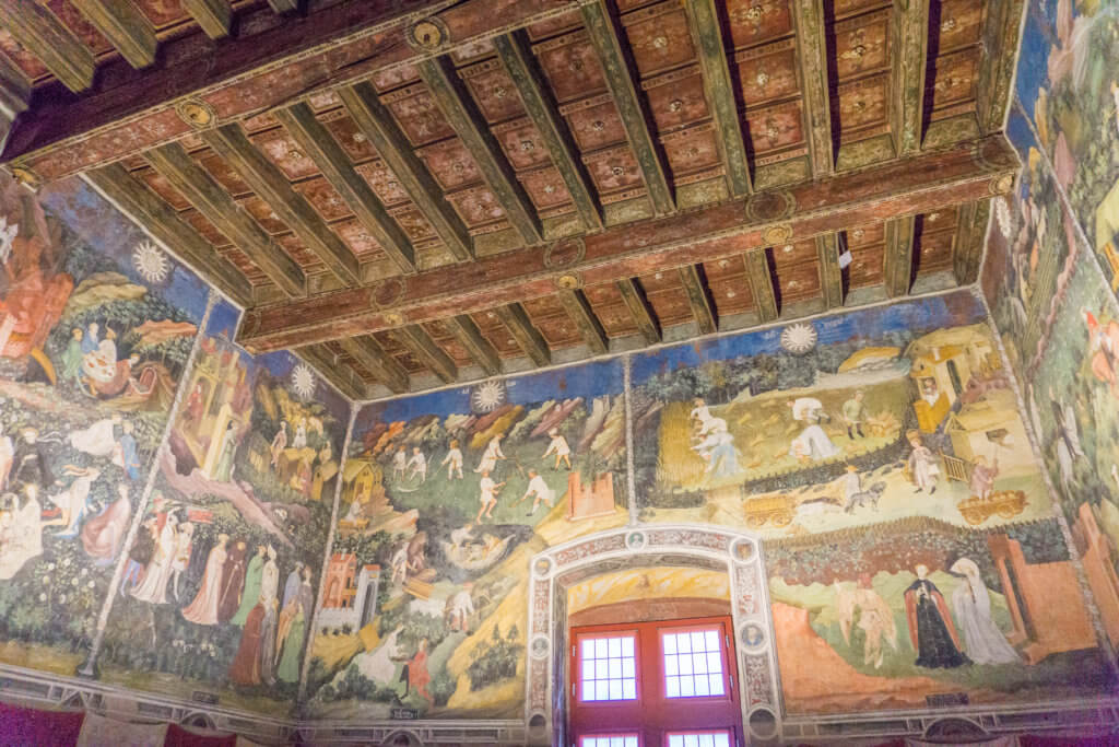 Frescos at Buonconsiglio Castle - Trento travel guide