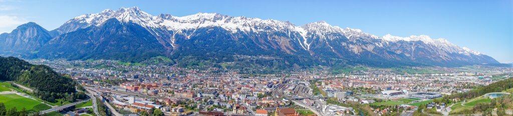 View of Innsbruck from the Bergisel ski jumping tower
