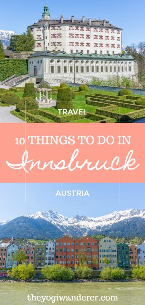 The best 10 things to do in Innsbruck, Austria with the Innsbruck Card. What to do in Innsbruck, the capital of Tyrol in the Austrian Alps, including the Nordkette Mountains, Innsbruck Old Town, the Golden Roof, Bergisel, and the Swarovski museum, as well as where to stay and the best restaurants and food. #Innsbruck #Austria #Tyrol #Alps #Travel #Europe