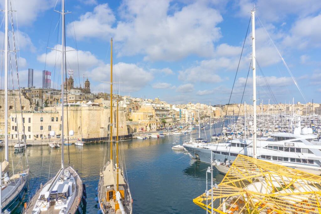 View from Vittoriosa, in the Three Cities - where to stay in Malta