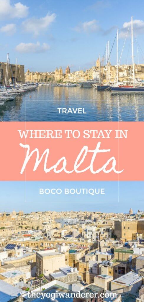 Wondering where to stay in Malta? Check out my review of Boco Boutique Hotel. Located in the historic Three Cities, Boco Boutique is an artsy boutique hotel with a homely atmosphere. If you're looking for the best Malta hotels, Boco Boutique should certainly be at the top of your list! #MaltaHotels #BoutiqueHotels #Malta #MaltaTravel