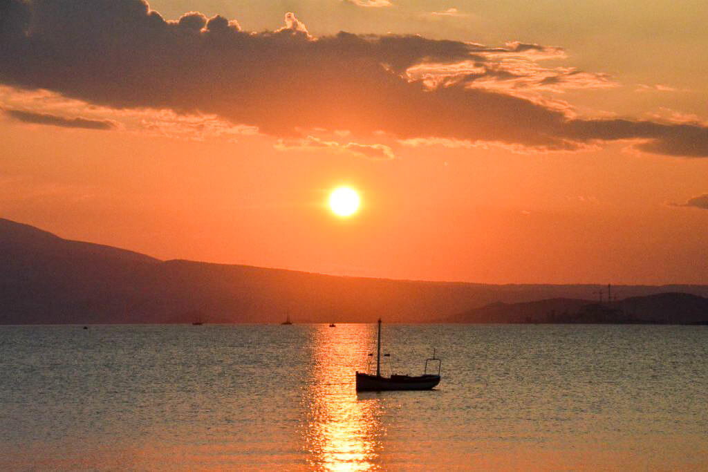 Sunset over the Aegean Sea 