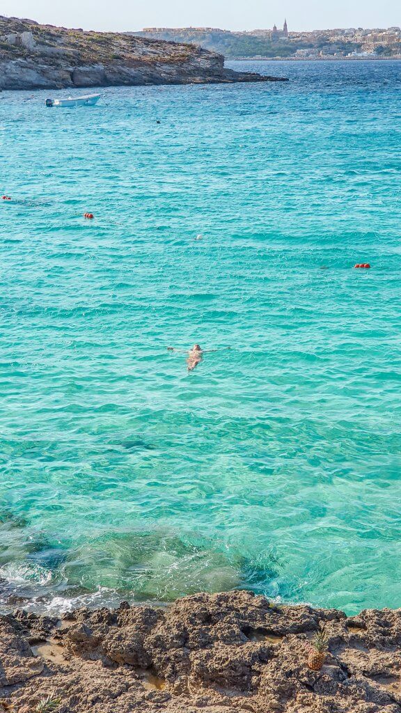 Swimming in Malta's Blue Lagoon
