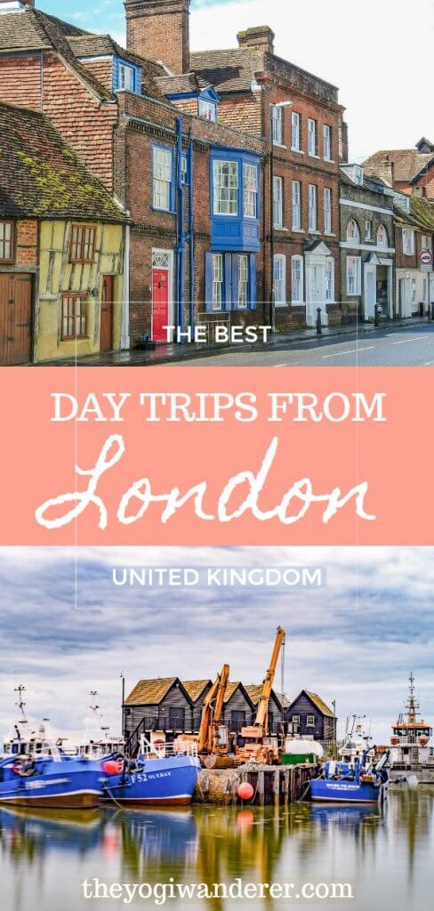 A list of the best day trips from London by train, car or guided tour. The best things to do outside London, including charming old villages, beach side towns, historic universities, ancient monuments, royal castles, and scenic nature. #Londondaytrips #daytripsfromLondon #England #UK #UnitedKingdom #Travel