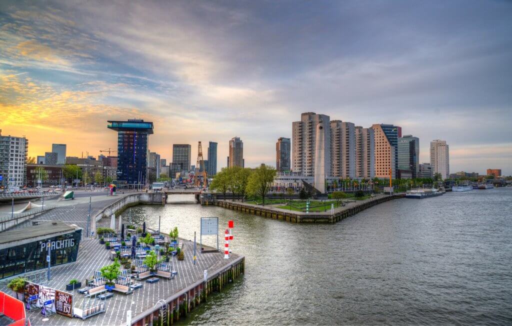 Rotterdam skyline - one day trip from Amsterdam