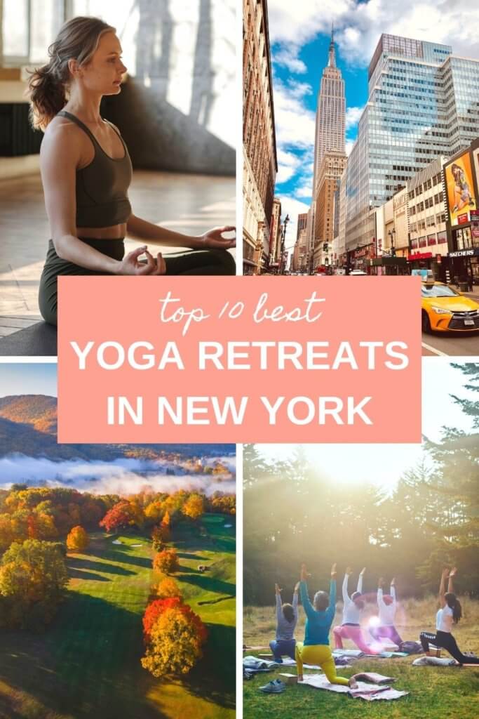 A guide to the best yoga retreats in New York, including yoga retreats in the Catskills, Saratoga Springs, Wappingers Falls, Upstate New York, and more. #yogaretreats #NewYorkYogaRetreats #yogatravel #wellnesstravel #NewYork #USA #yoga #travel