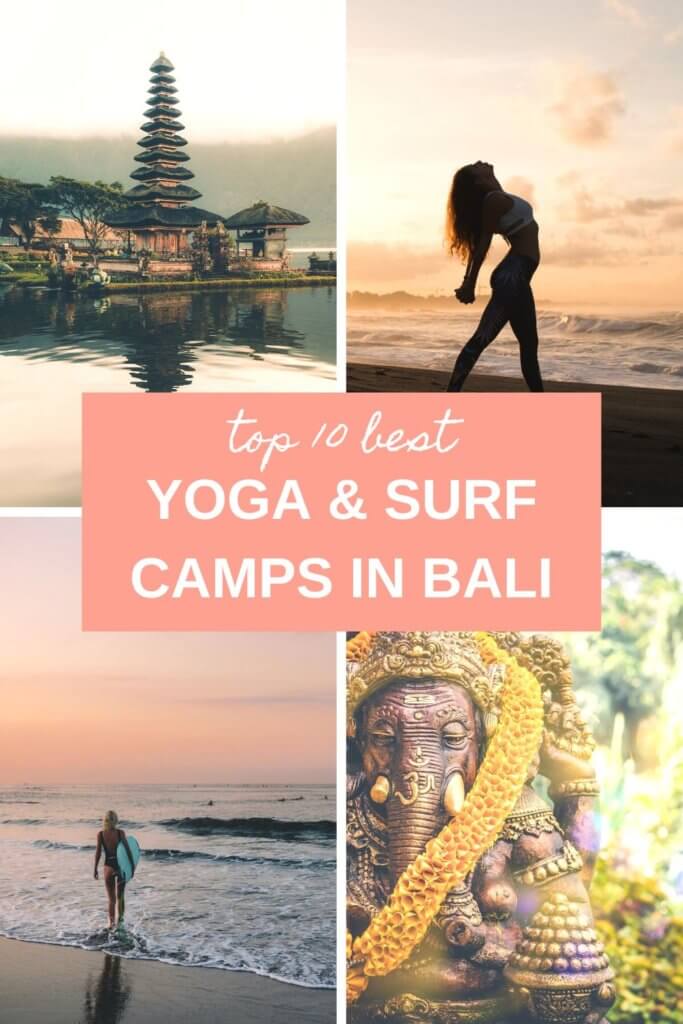 The best surf and yoga retreats in Bali. Yoga and surfing holidays in Canggu, Uluwatu, Nusa Lembongan, and more. #yogaretreats #surfcamps #Baliyogaretreats #Balisurfcamps #Balitravel #wellnesstravel #travelforyoga
