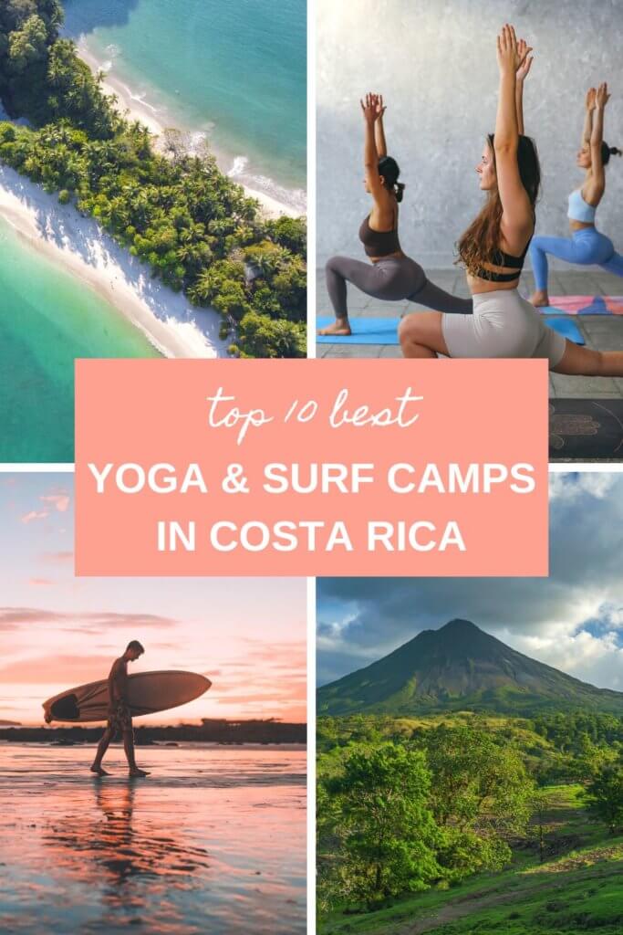 The best surf and yoga retreats in Costa Rica. Yoga and surf camps in Santa Teresa, Tamarindo, Nosara, and more. #surfandyogaretreats #yogaretreats #surfcamps #CostaRicasurfcamps #CostaRicayogaretreats