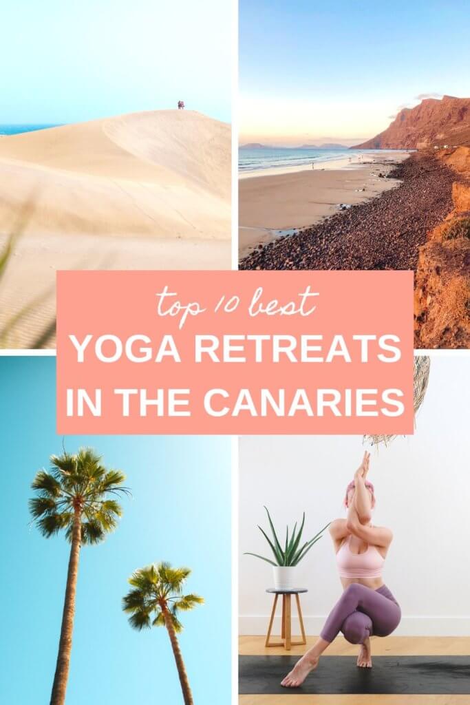 The best yoga retreats in the Canary Islands. Yoga retreats in Fuerteventura, Lanzarote, Tenerife, Gran Canaria, and more. Surf and yoga retreats in the Canaries. #yogaretreats #CanaryIslandsYogaRetreats #CanariesYogaRetreats #wellnesstravel #travelforyoga #yoga #travel