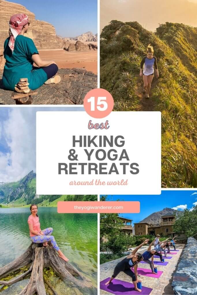 The ultimate list of the best hiking and yoga retreats around the world, as recommended by an international yoga teacher, hiking enthusiast, and savvy solo traveler. #yogaretreats #hikingtrails #hikingandyoga #wellnesstravel